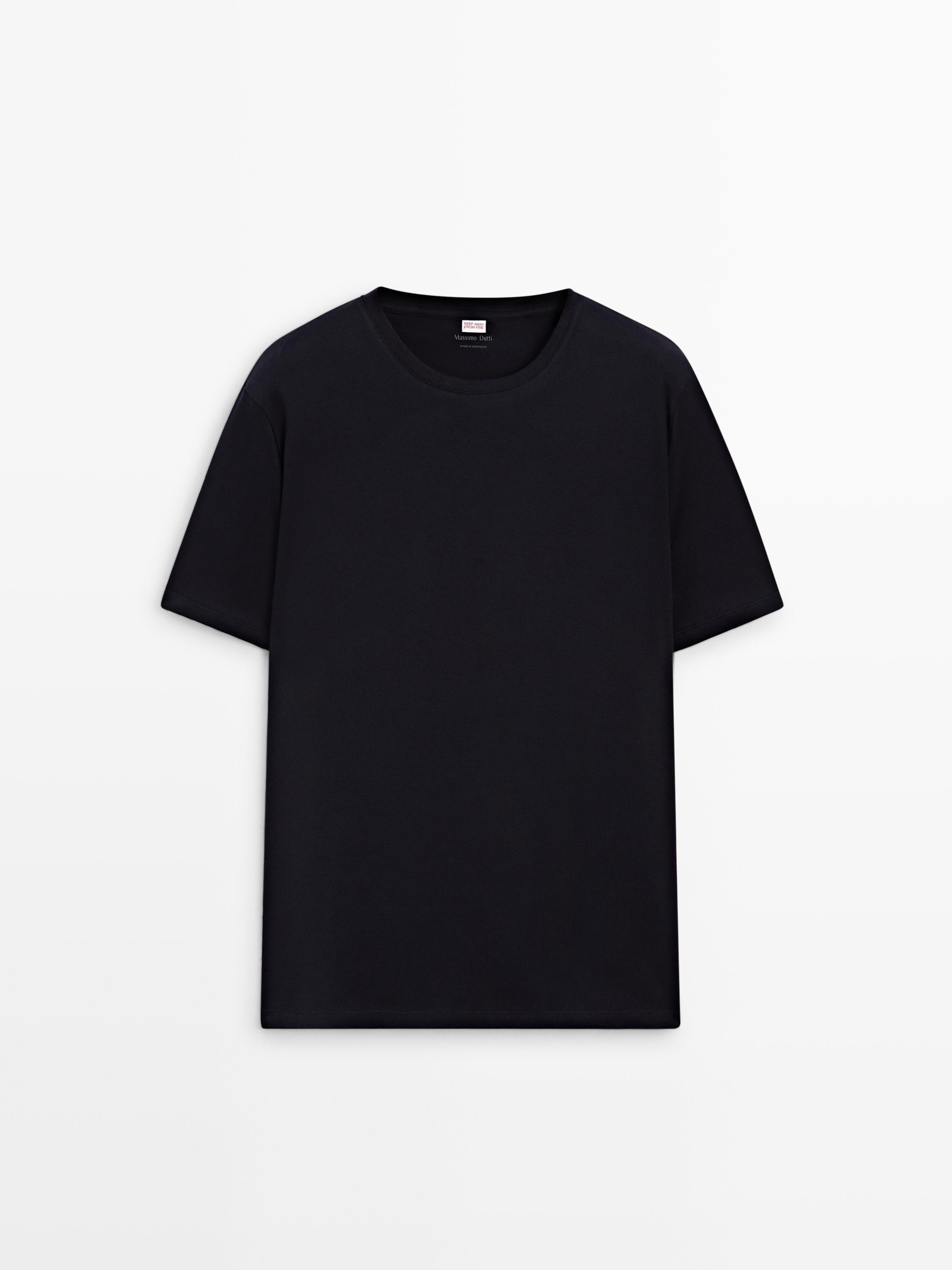 Short sleeve pyjama top and striped trousers